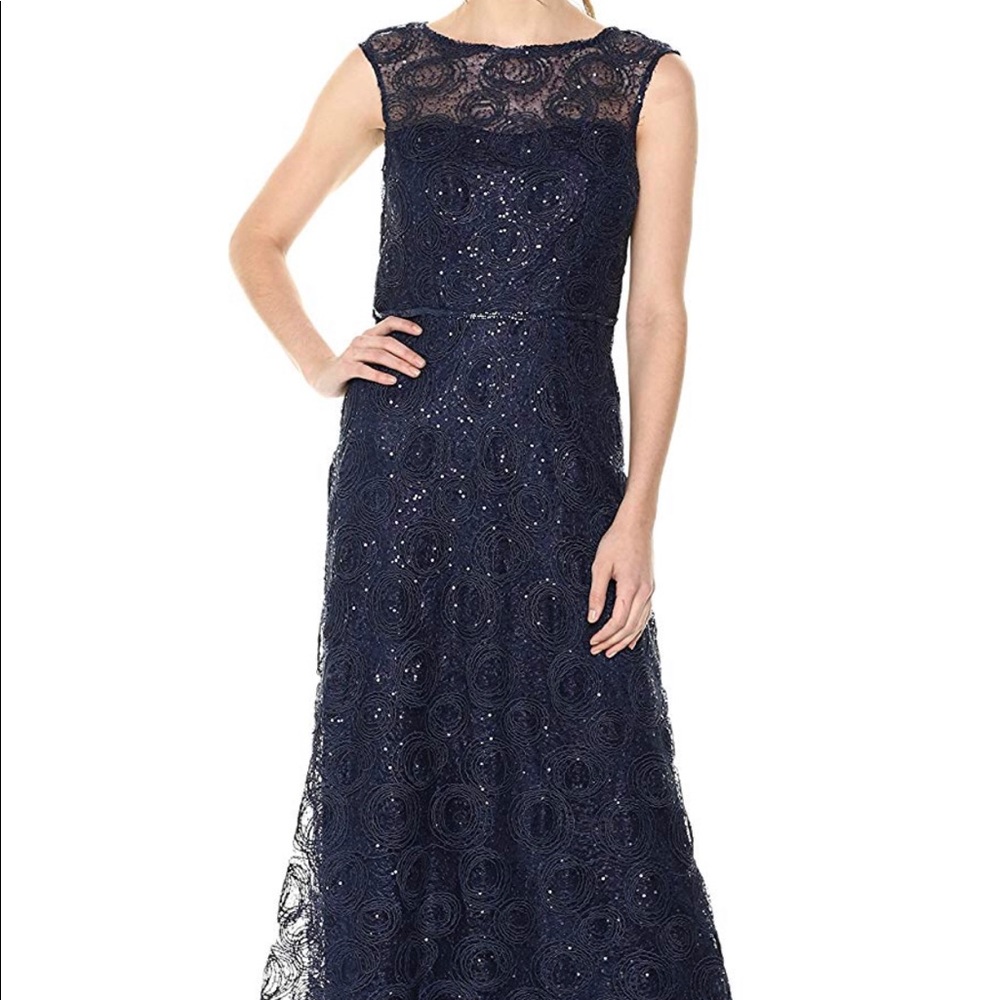Navy Sequin Formal Dress